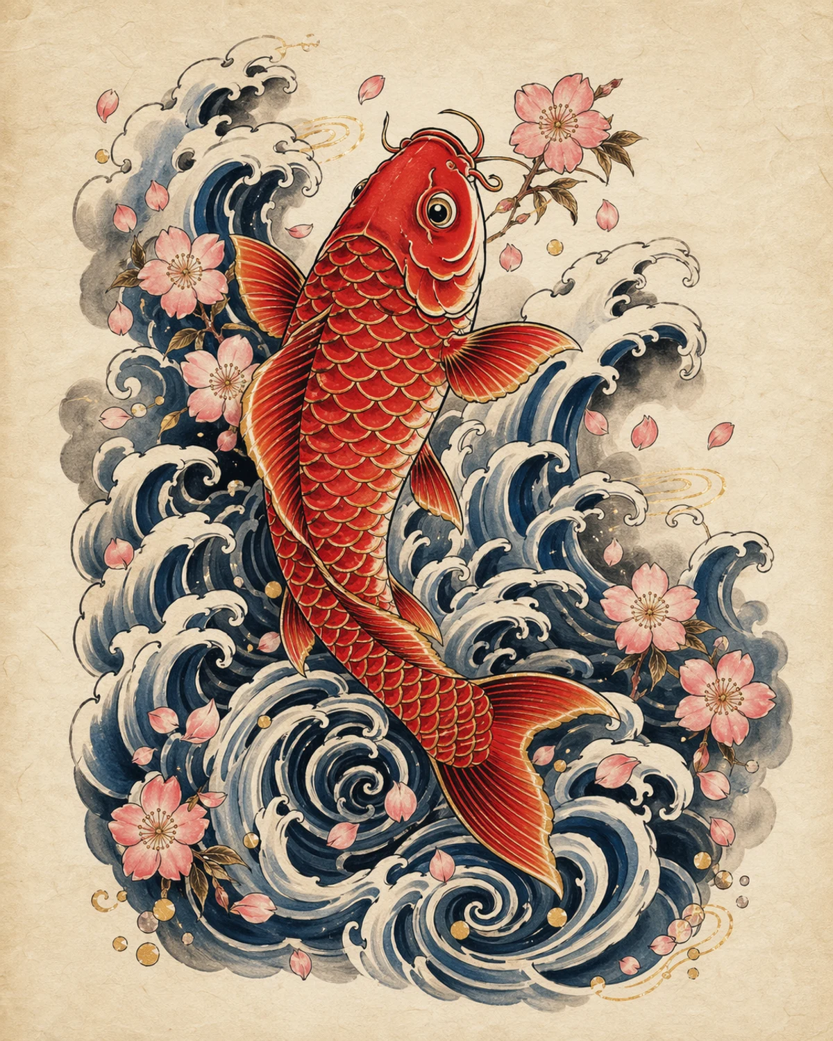 Japanese irezumi koi tattoo